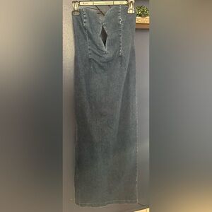 Bardot Eleni Denim Midi Dress – Dark Wash